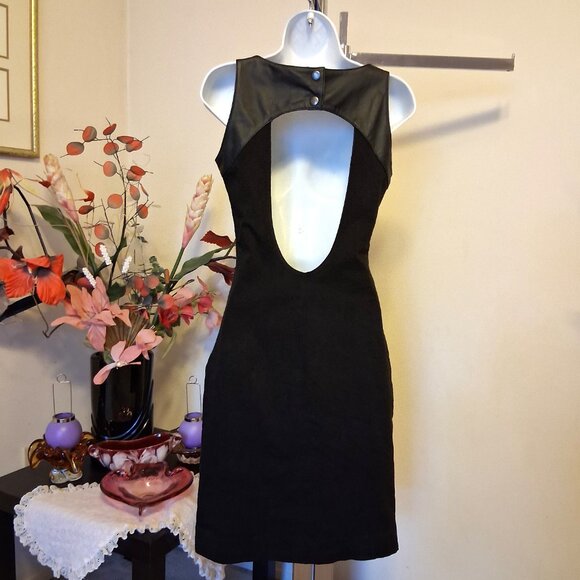 NWT Nousvous Women's Unique Designed Sleeveless Party Dress Black Lined Dresses - Picture 4 of 9